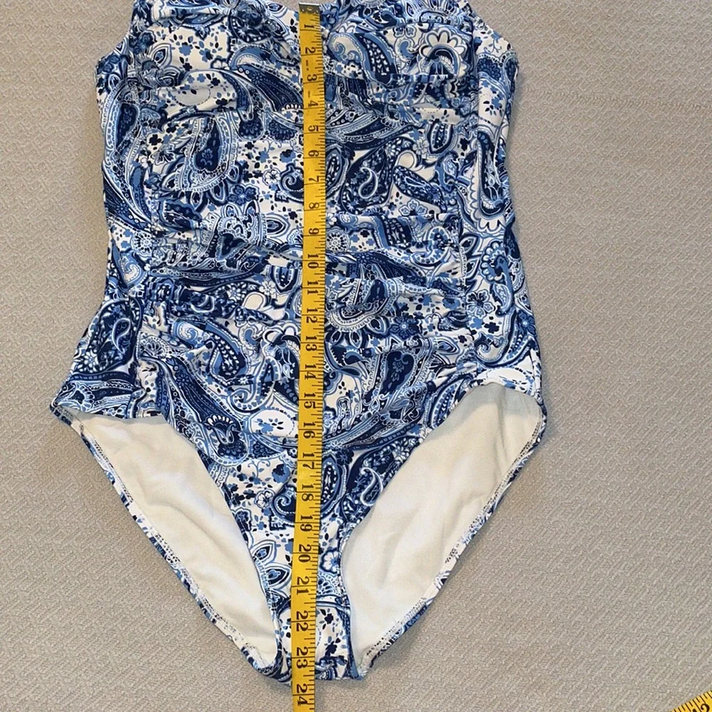 Halter Paisley One Piece Swimsuit - Picture 8 of 13